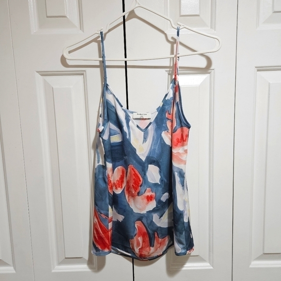 ARITZIA Babaton Blue Abstract Floral Camisole Tank Blouse Size XXS - Picture 1 of 7